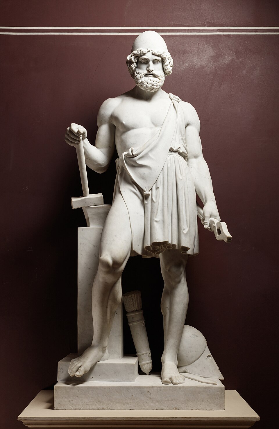 Vulcanus, Marmor von Bertel Thorvaldsen, Thorvaldsens Museum, Kopenhagen